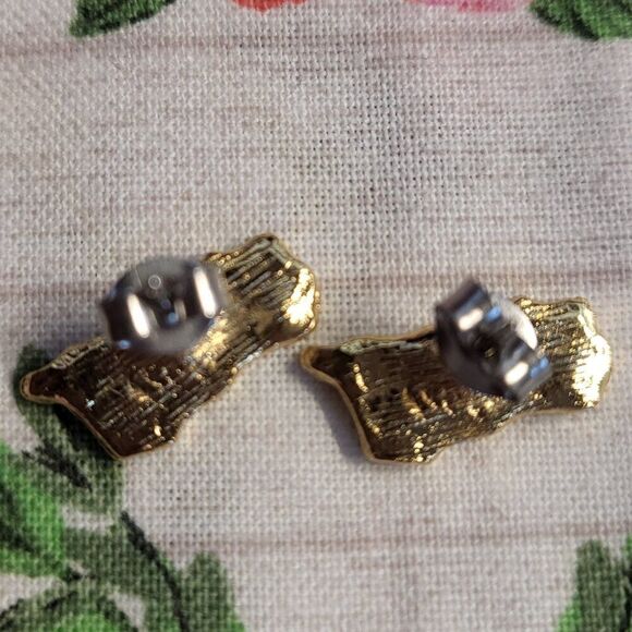 Vintage Halloween "Boo" Enamel Stud Earrings - Picture 2 of 5